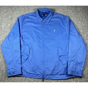 Polo Golf Ralph Lauren Bi Swing Jacket Blue Men's Size XL 100% Cotton Pony